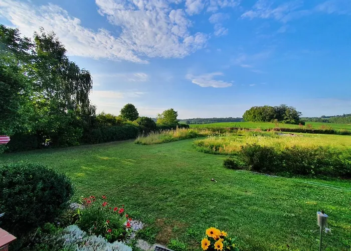 Сasa de vacaciones Siedlerhaus Schoenste Aussicht, Naturgarten & Sauna